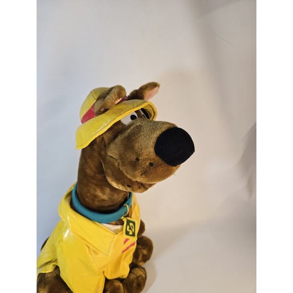 24" Scooby Doo Plush Rain Jacket Coat Rare 2001 Stuffed Animal Cartoon Network - Picture 2 of 9